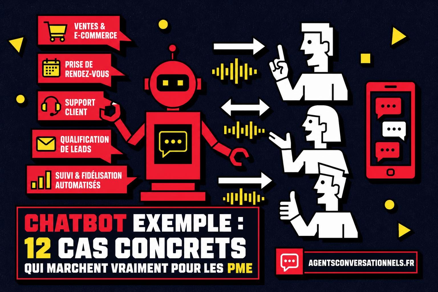 découvrez 12 exemples concrets de chatbots efficaces pour les pme et boostez votre service client, ventes et productivité grâce à ces solutions innovantes.
